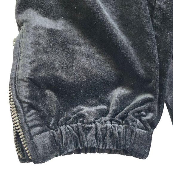Paige Womens Black Velour Joggers With Zippered Ankles, Women's  26 - Picture 6 of 9